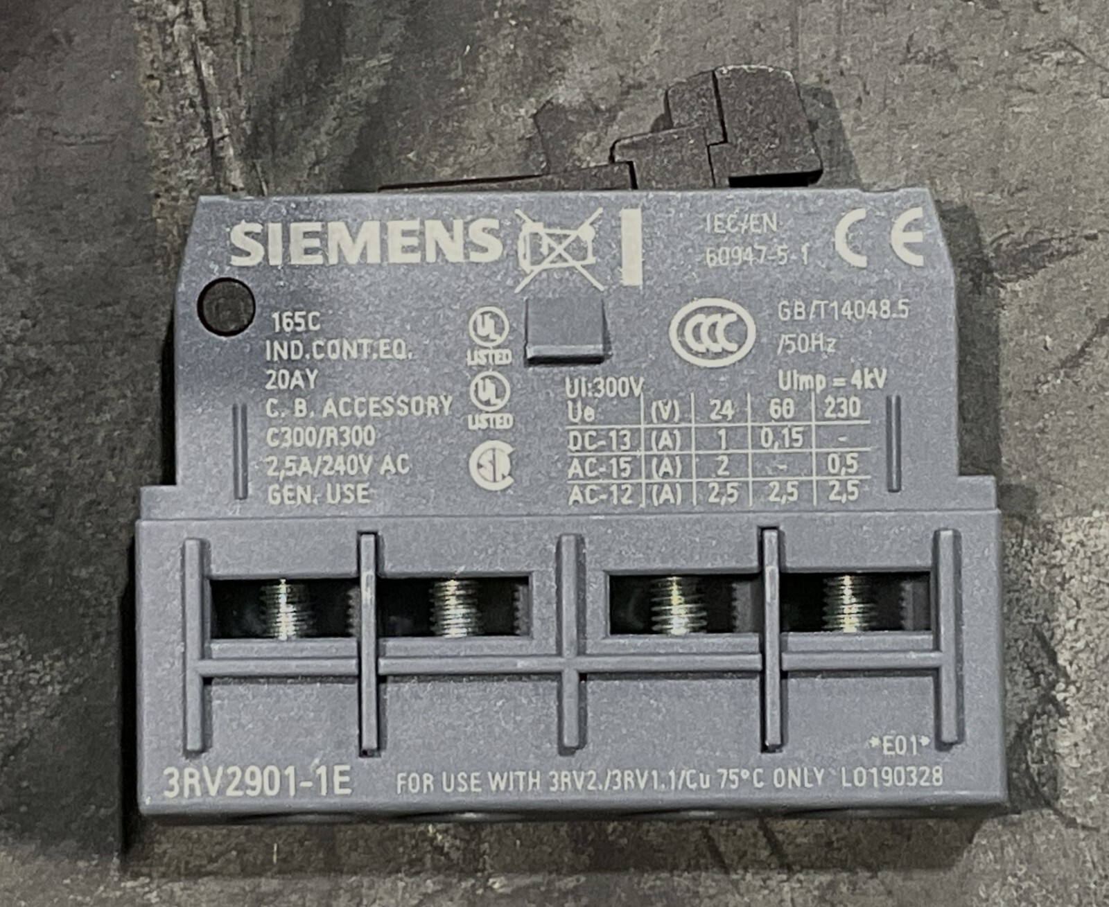 SIEMENS 3RV2021-0GA10 CIRCUIT BREAKER