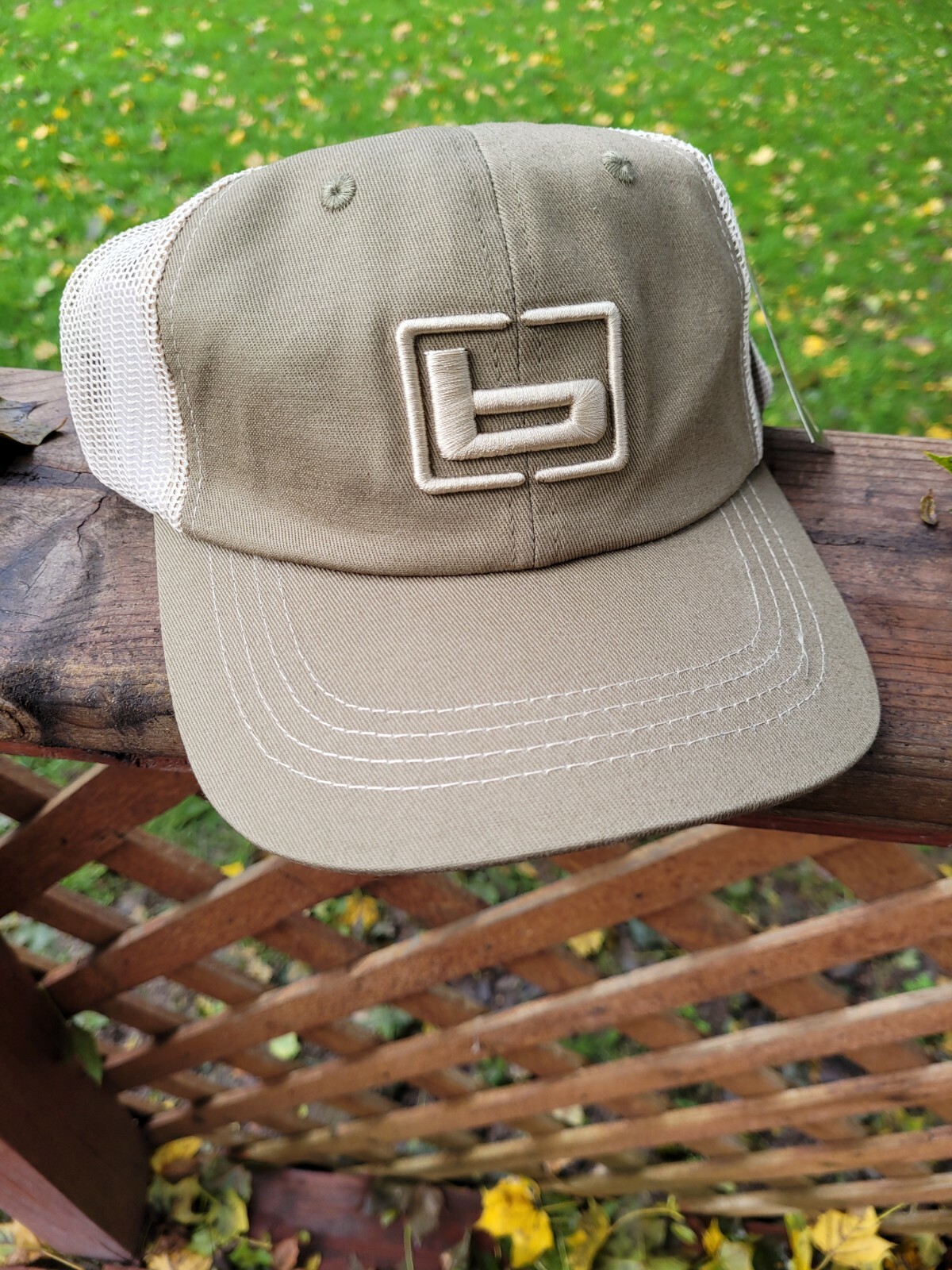 Banded Gear "b" Logo Olive/Khaki Trucker Mesh Back Chino Twill Hat Ball Cap