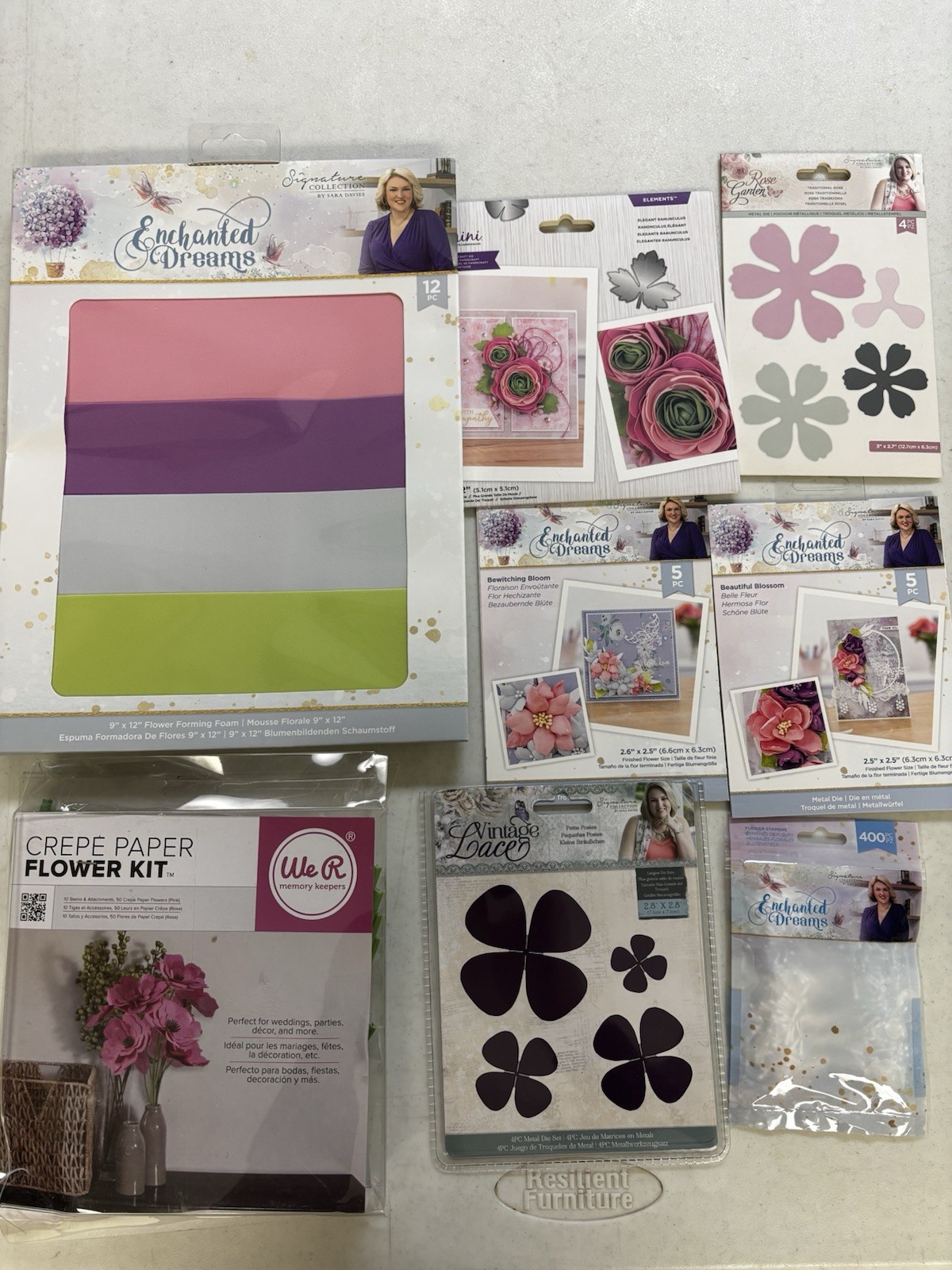 Lot Crafters Companion Enchanted Dreams Floral Foam/dies/stamen/crepe Flower Kit