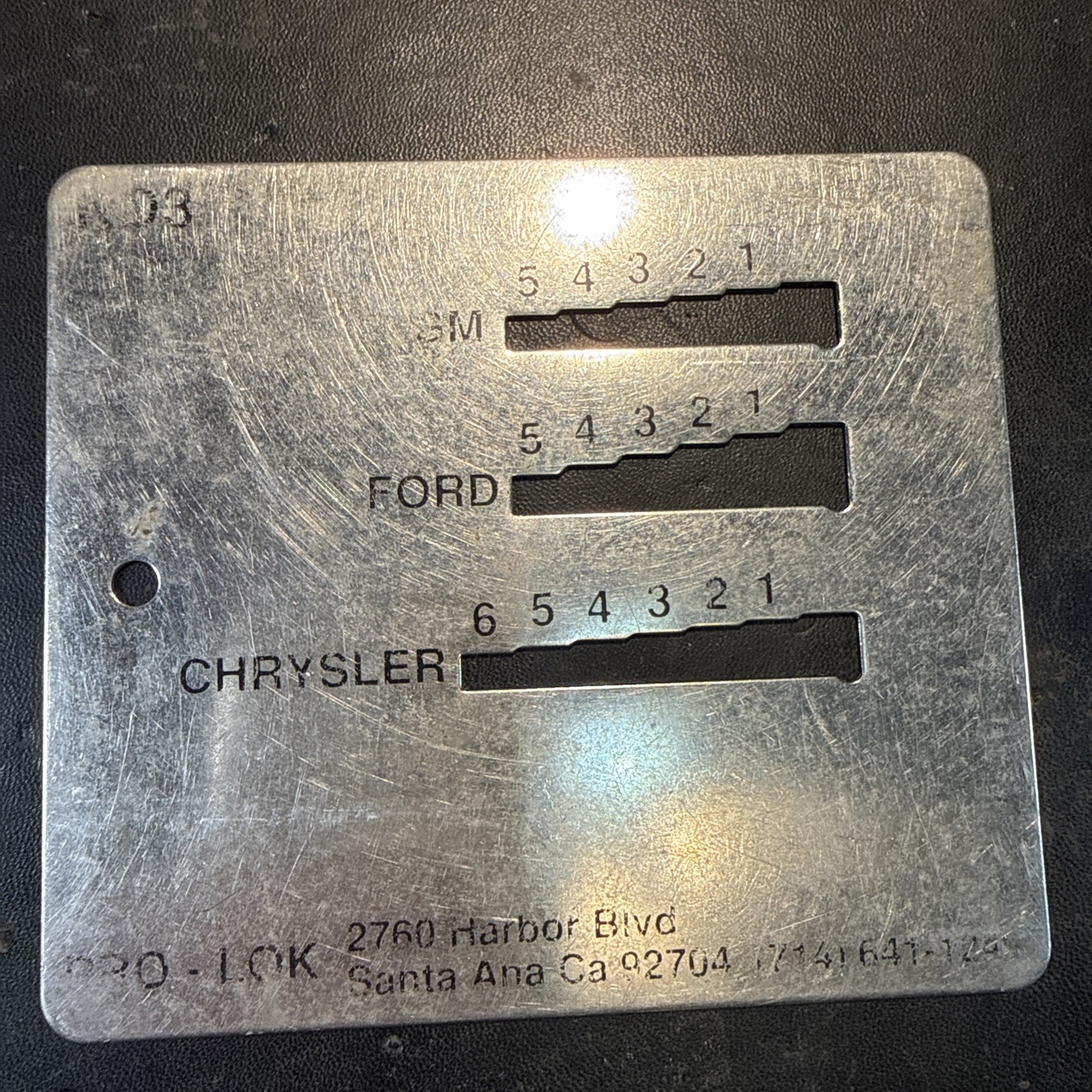 Pro-Lok Pin Key Decoder - Model: KD03 - GM - FORD - CHRYSLER