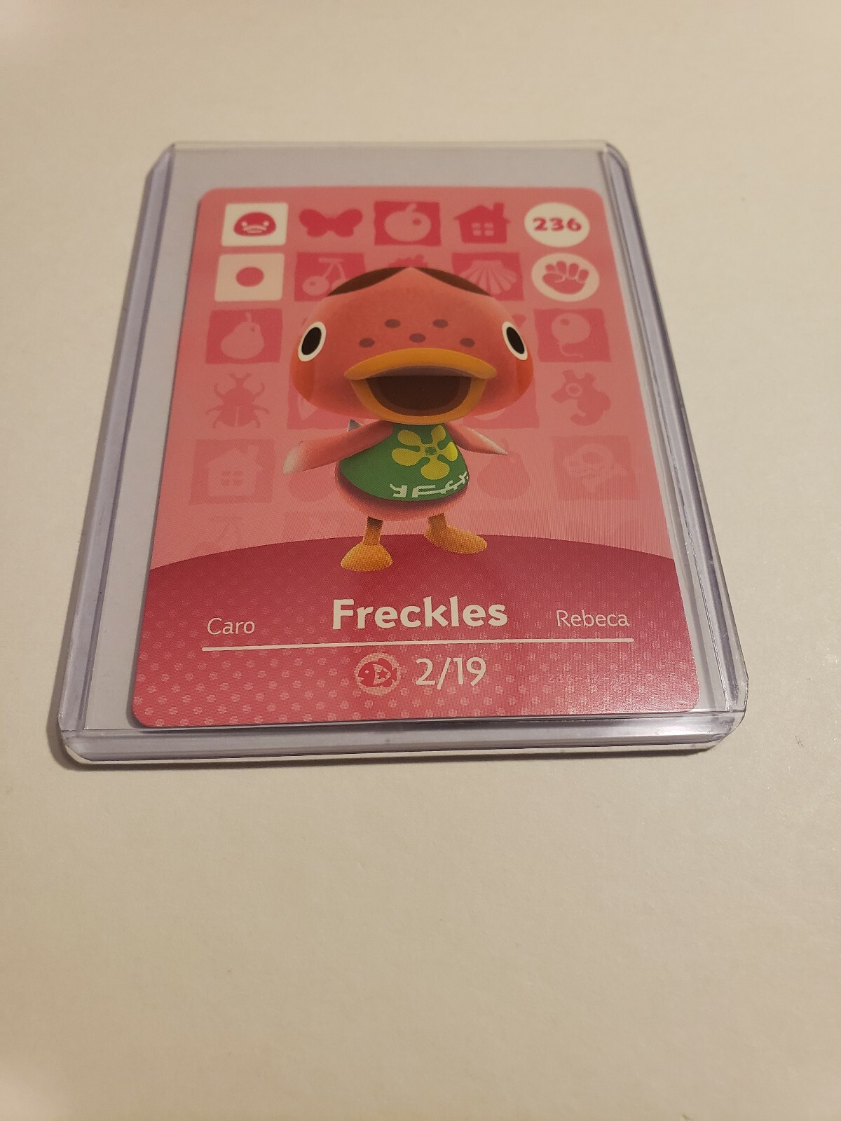 Freckles # 236 Animal Crossing Amiibo Card AUTHENTIC Series 3 NEW NEVER SCANNED!
