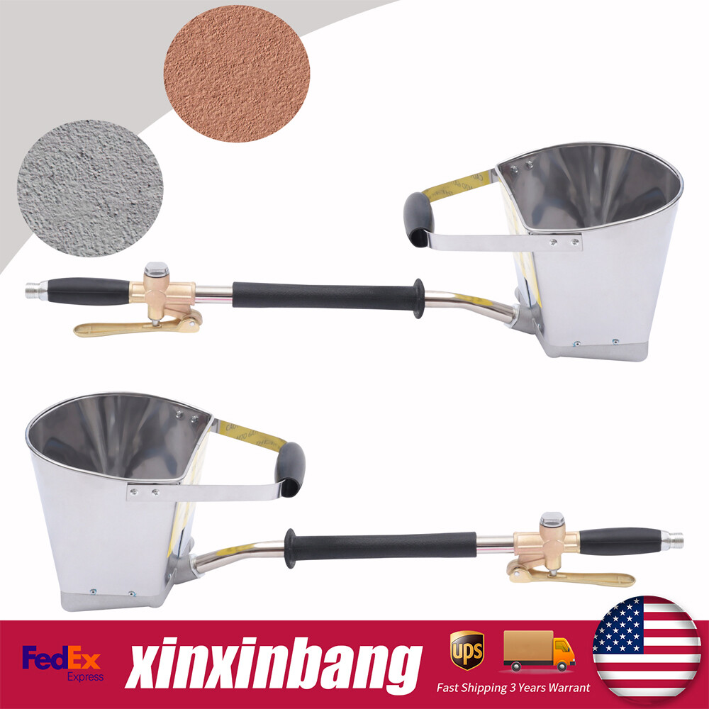 2?? Cement Mortar Sprayer Hopper 4 Jet Paint Wall Concrete Stucco Spray Gun Tool