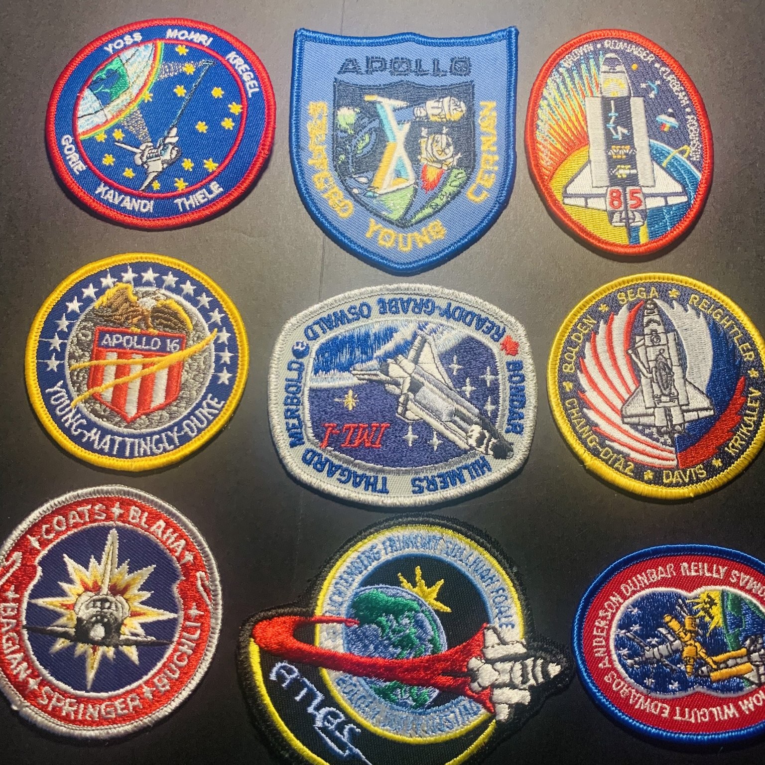 NASA Program Space Shuttle Apollo Astronaut Mission Patches Lot of 9