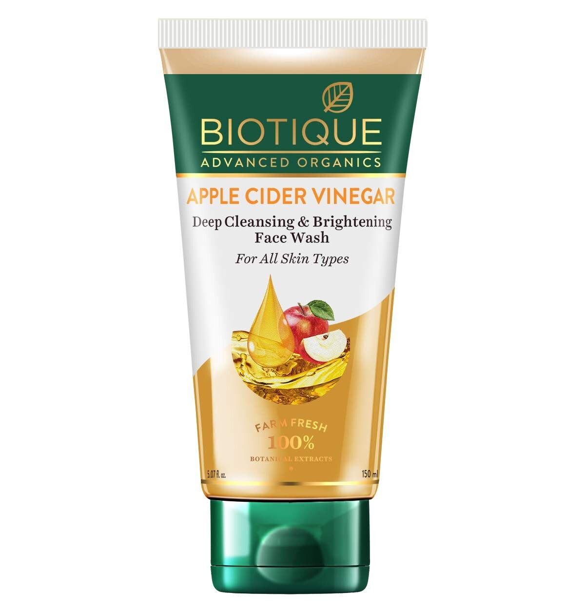 Biotique Apple Cider Vinegar Deep Cleansing Face Wash for All Skin Types 150ml,