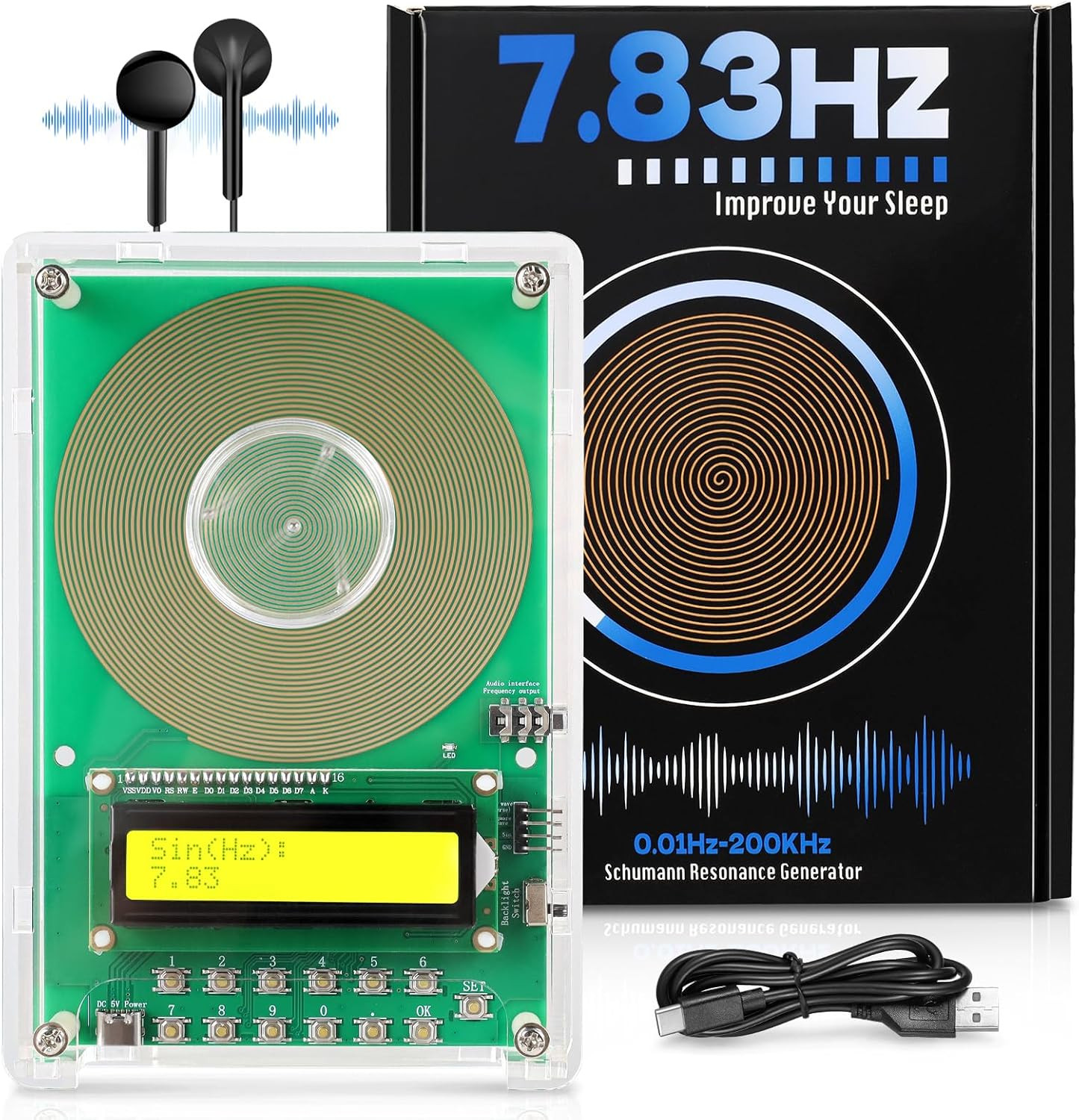7.83Hz Frequency Generator for Healing | Schumann Resonance Generator, Adjustabl