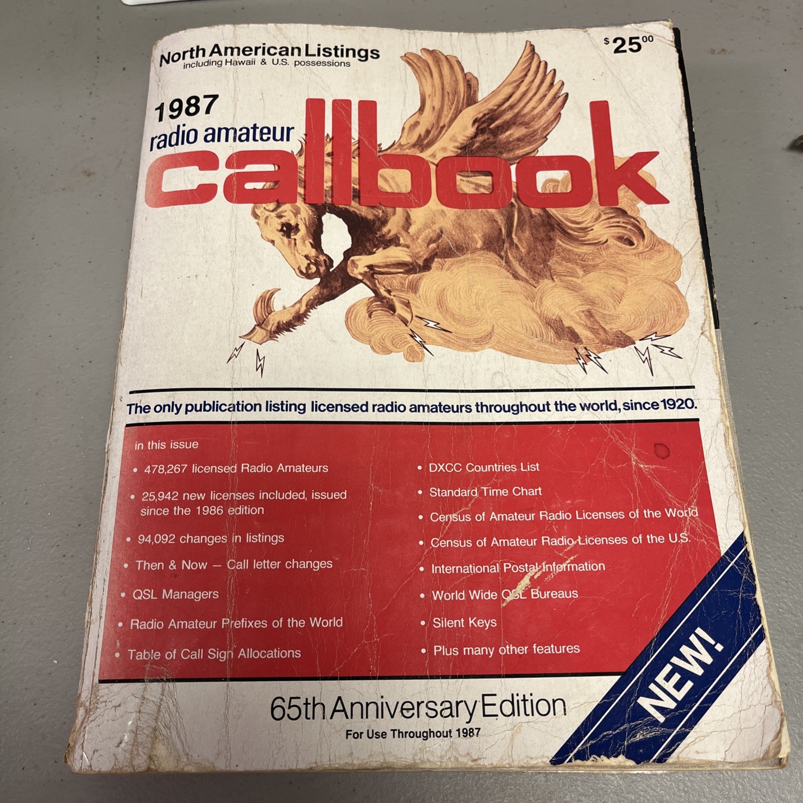 Vintage 1987  North American Listings Radio Amateur Callbook 65th Edition