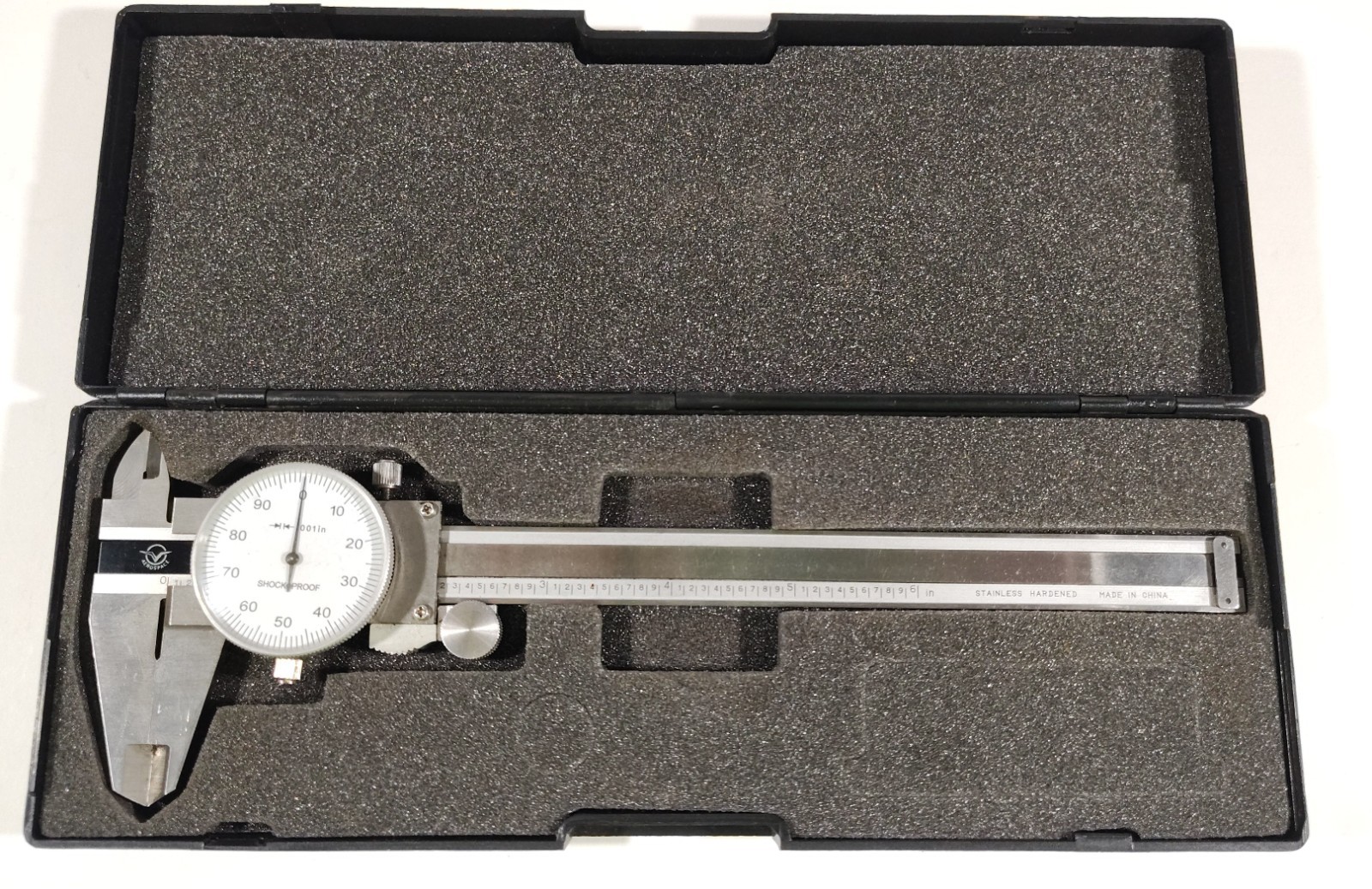 Aerospace 6" Shockproof Dial Caliper .001" w/ Case Hardened Stainless Steel 0-6"