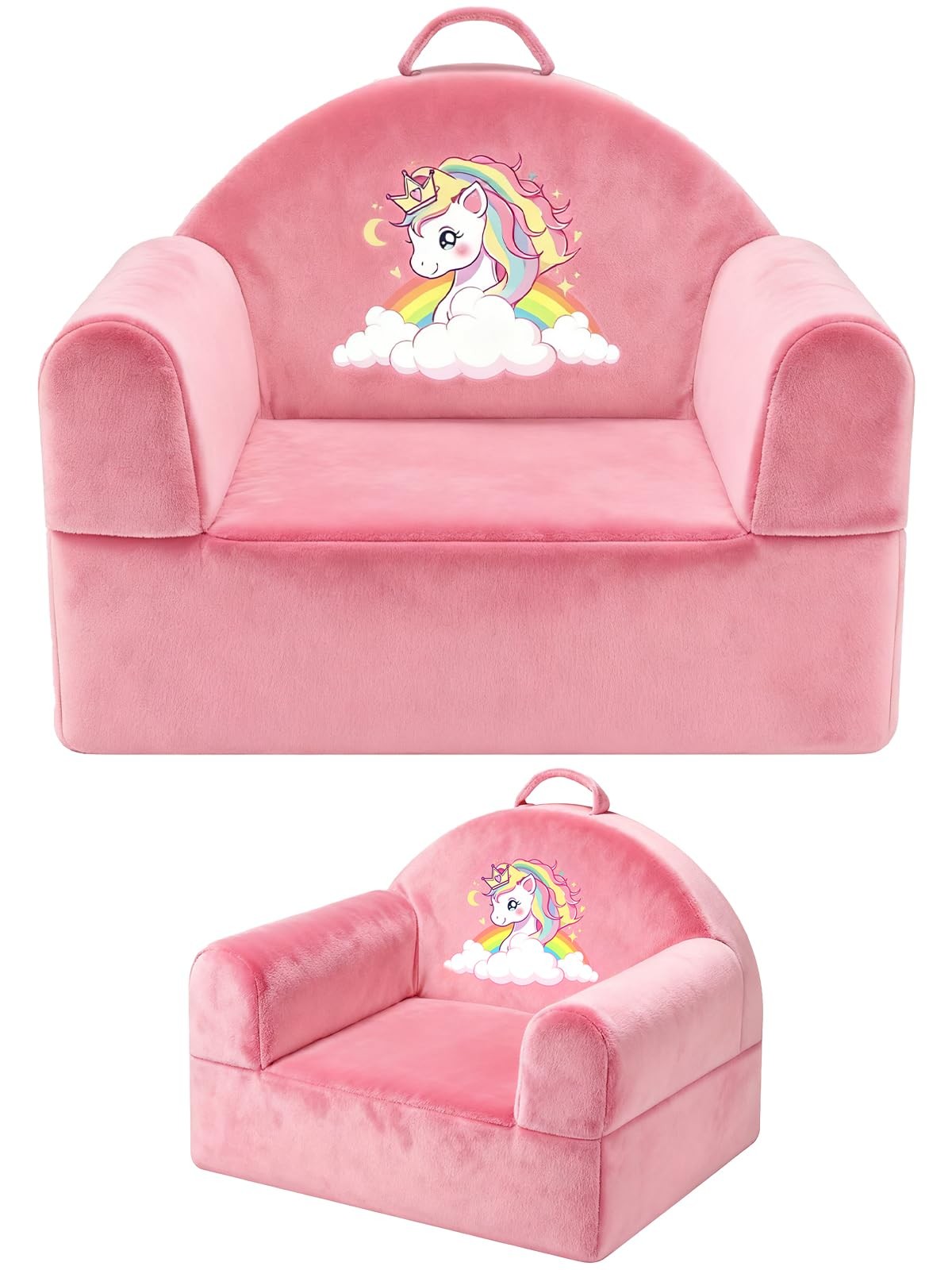 Sofa Chair with Removable Washable Cover & -Tape Backrest Chair, Cozy Crystal...