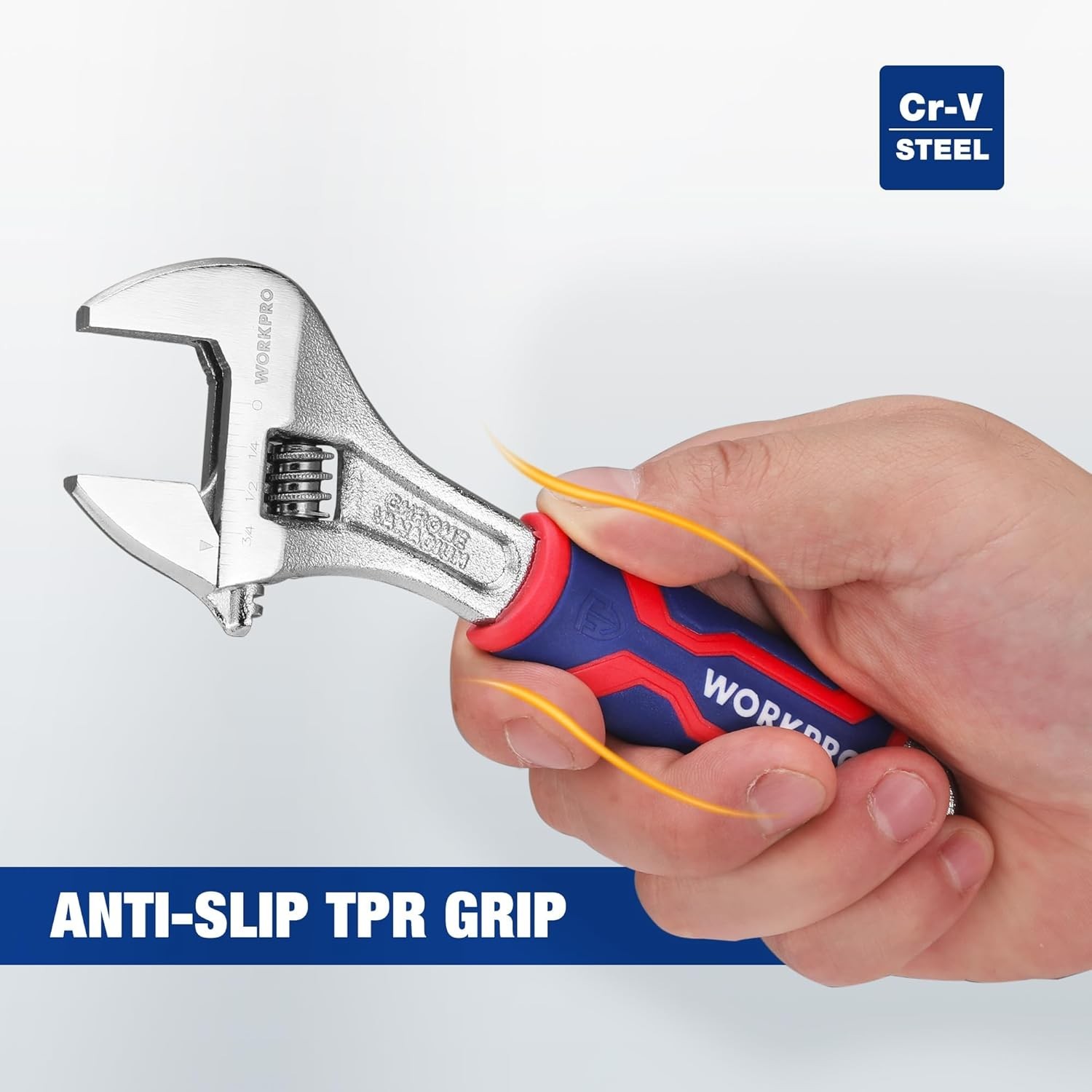 Versatile 6-Inch Adjustable Wrench with Precision Fit & Slip-Resistant Handle
