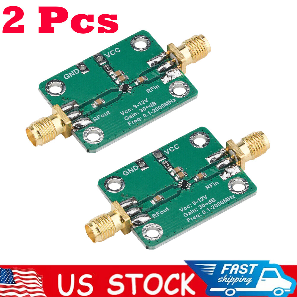 0.1-2000MH​z RF Wideband Amplifier 30dB low-noise LNA Broadband Module Receiver