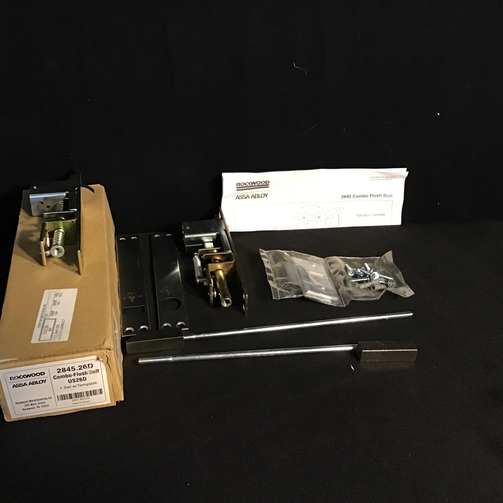 Rockwood 2845.26D Combo Flush Bolt 1 Set 26D *KB