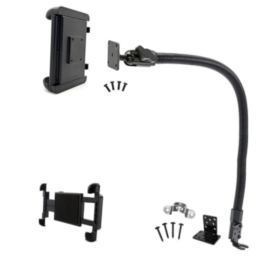 Enhanced ELD Floor Seat Rail Tablet Mount for Car Truck Fleet Limo -