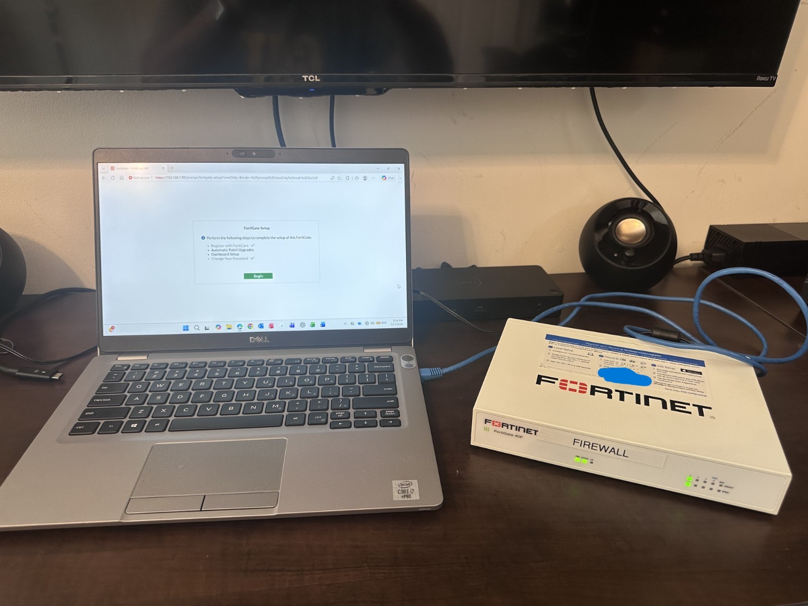 Fortinet FortiGate FG-40F Next Generation Firewall Factory Reset Tested Mint