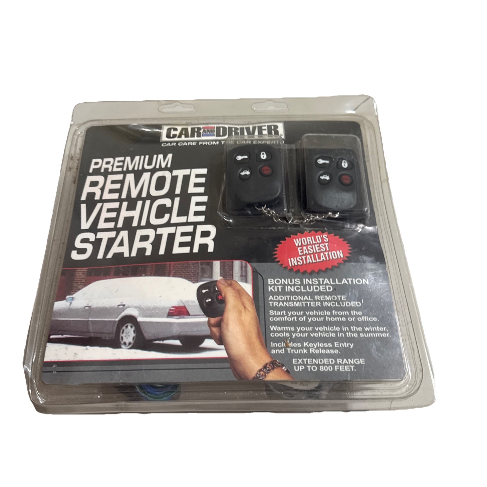 Car and Driver Premium Remote Vehicle Starter Kit (800ft. range) Model RS1200EP