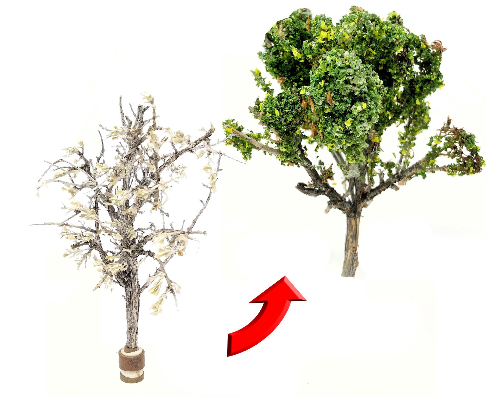 6 10" SAGEBRUSH ARMATURES Deciduous Model Train Scenery Trees O Scale Wargaming