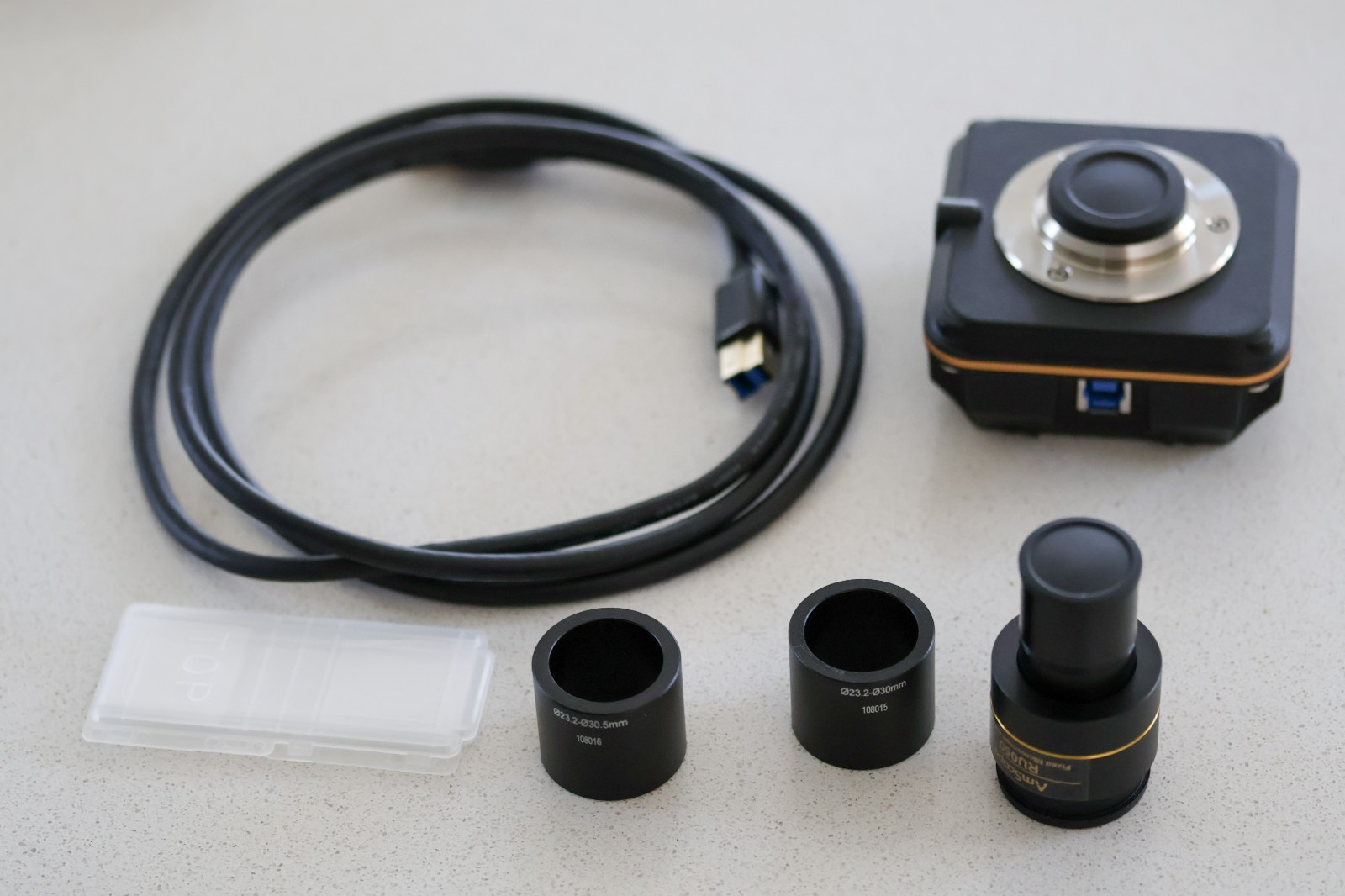 AmScope MU503B 5MP USB Microscope Camera - Full Kit, Original Box, 10 months old