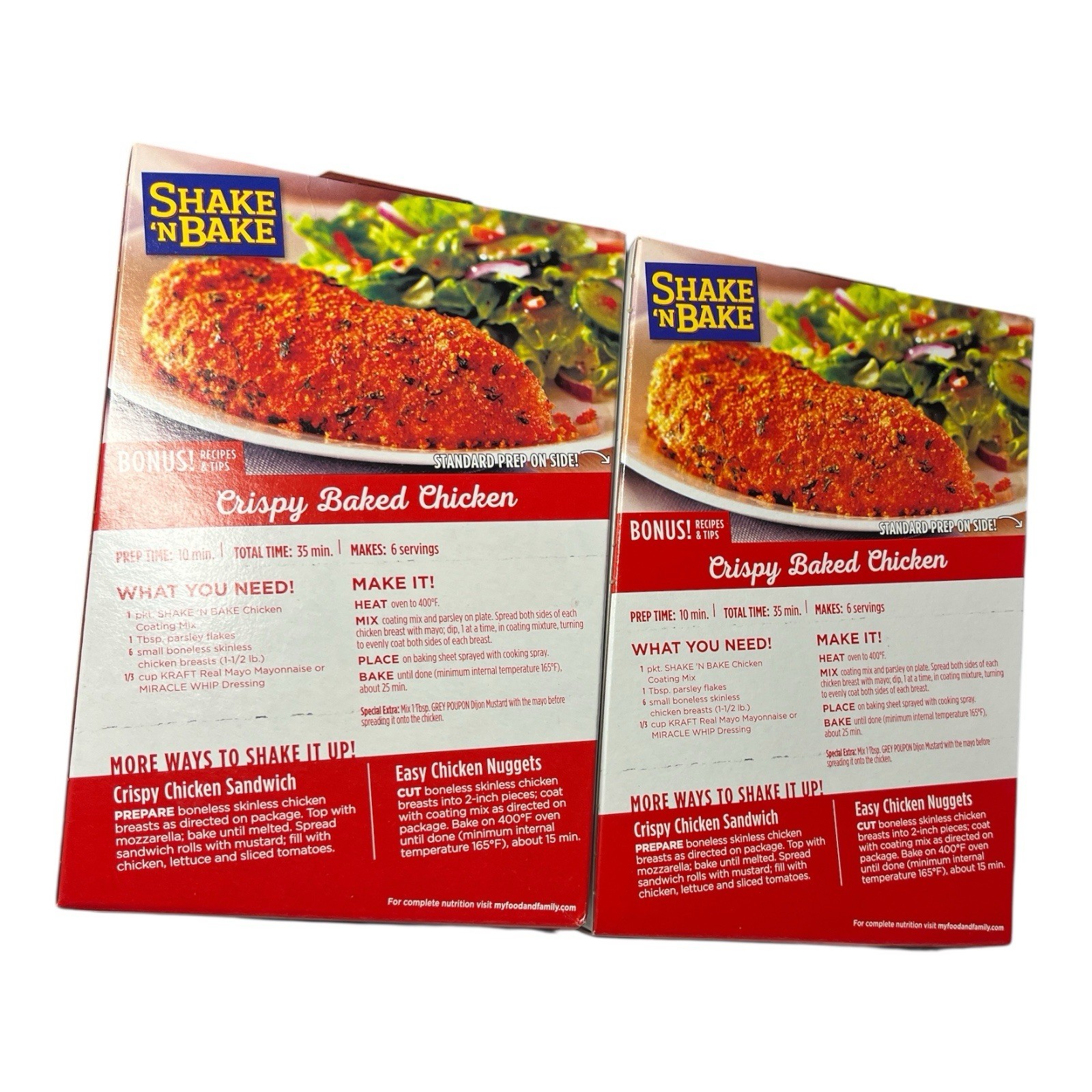 Shake'n Bake Original Chicken Seasoned Coating Mix 2 Box Pack