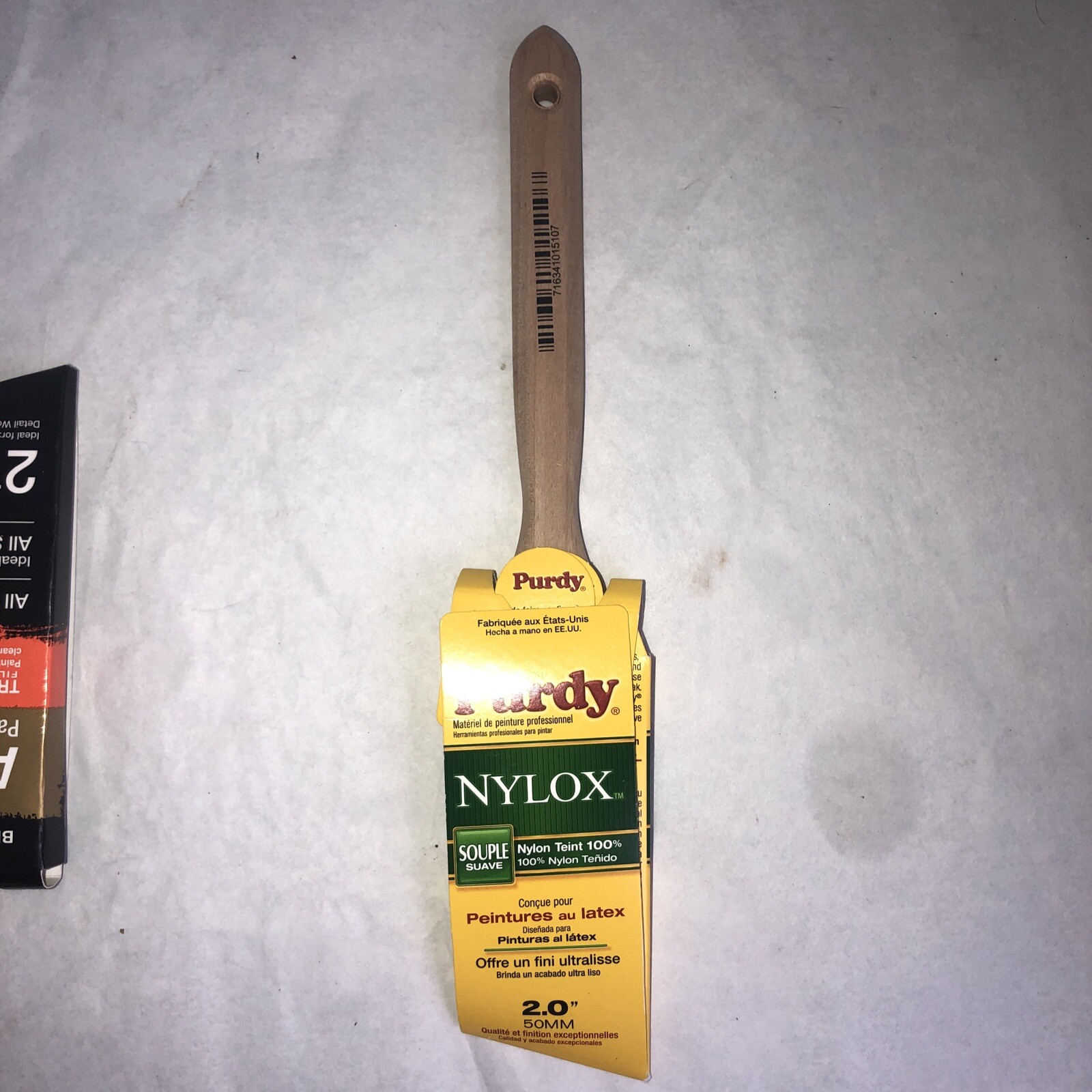 Purdy 144152220 Nylox Glide Wood Fluted Handle Nylon Angle Paint Brush 2 W in.