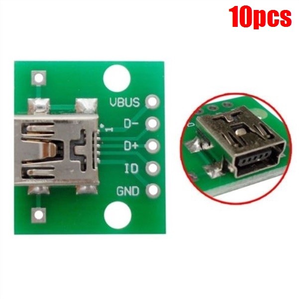 10Pcs Dip Power Supply Mini Usb To Adapter Converter For 2.54MM Pcb Board Ic rv