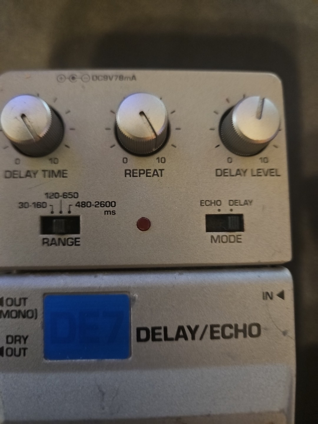Ibanez DE7 Delay and Echo Guitar Effect Pedal
