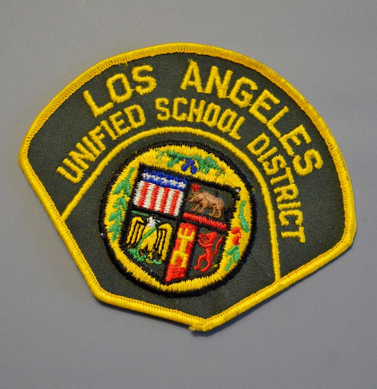 Los Angeles California School Police o/s Dark Green Patch ++ Mint CA