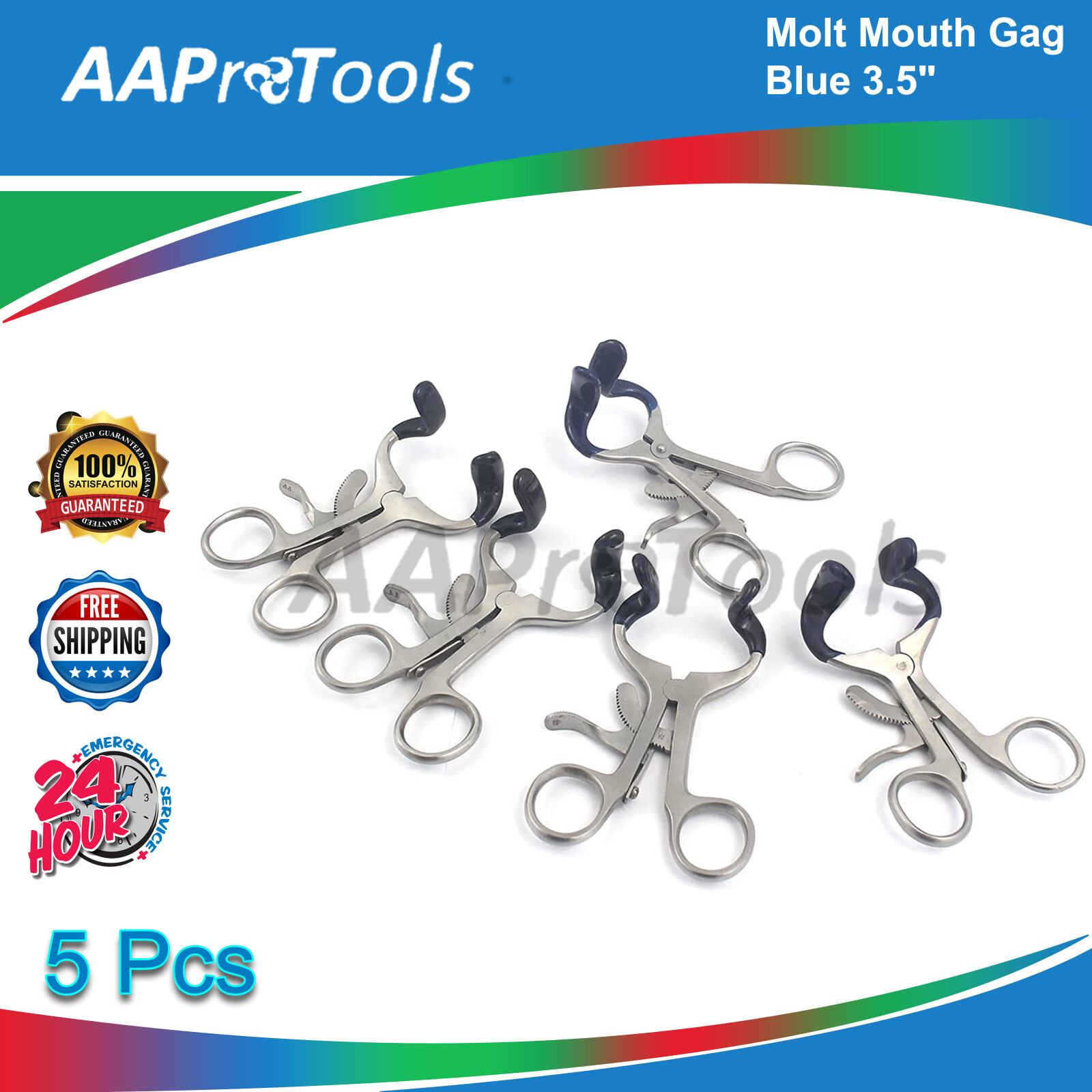 5pcs SET MOLT MOUTH GAG 3.5" DENTAL MOUTH GAG SURGICAL INSTRUMENTS PREMIUM