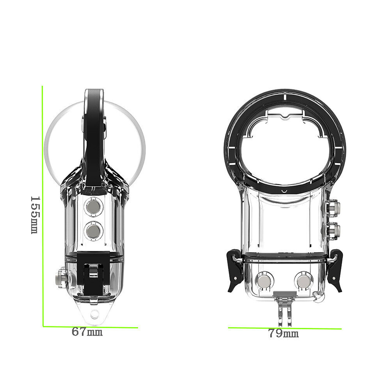Waterproof Case Panoramic Camera Diving Case Protective Frame for Insta360 X3
