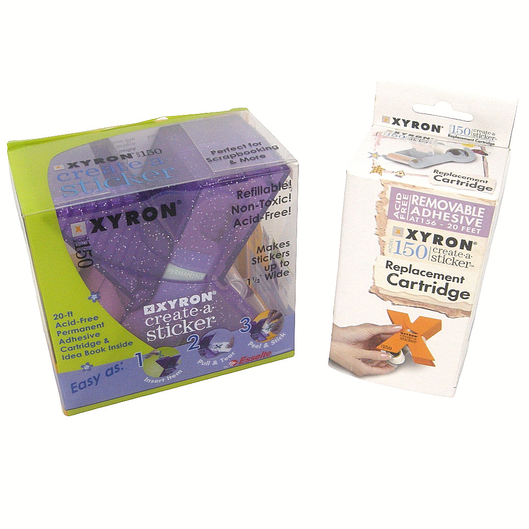 Xyron 150 Create A Sticker w/ Partial Roll Permanent Adhesive and New Removable