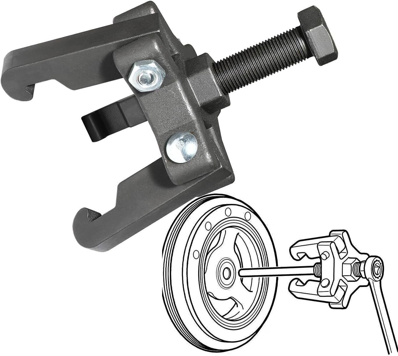 Harmonic Balancer Puller Crank Pulley Removal Kit Engine Motor Rod Auto LS GM US