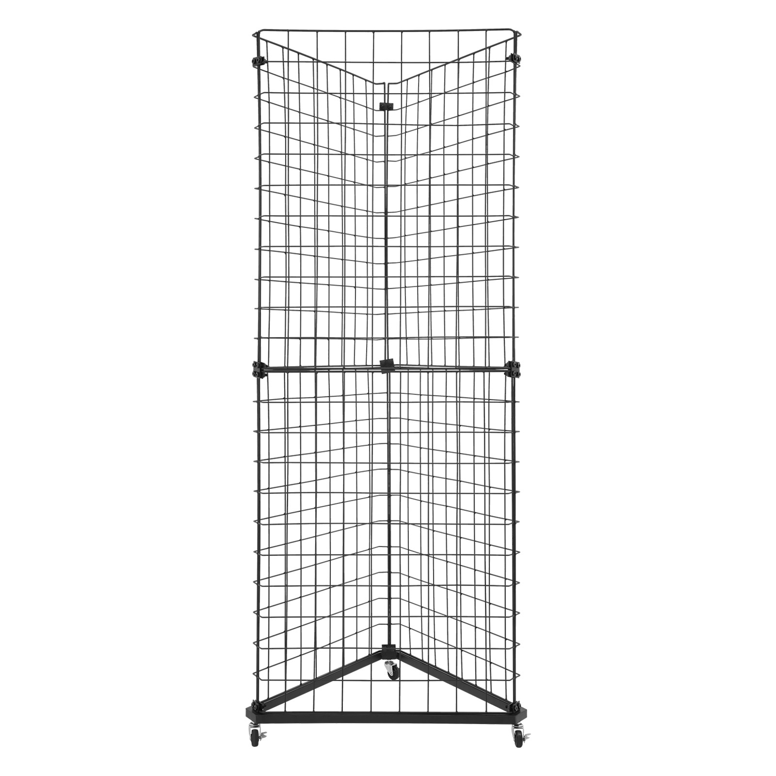 Wire Grid Panel Tower Triangle Display Stand Wire Grid Display Rack Organizer