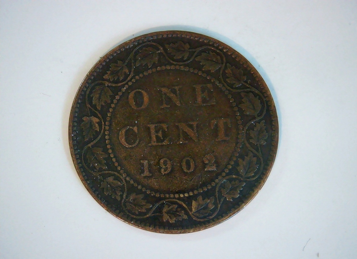 Canada 1902 1 Cent Victoria Large Cent Coin