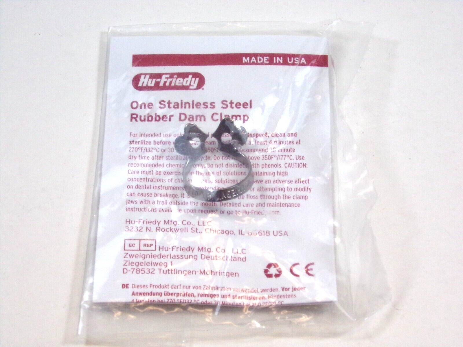 Dental Rubber Dam Clamp No.7 RDCM7 HU FRIEDY