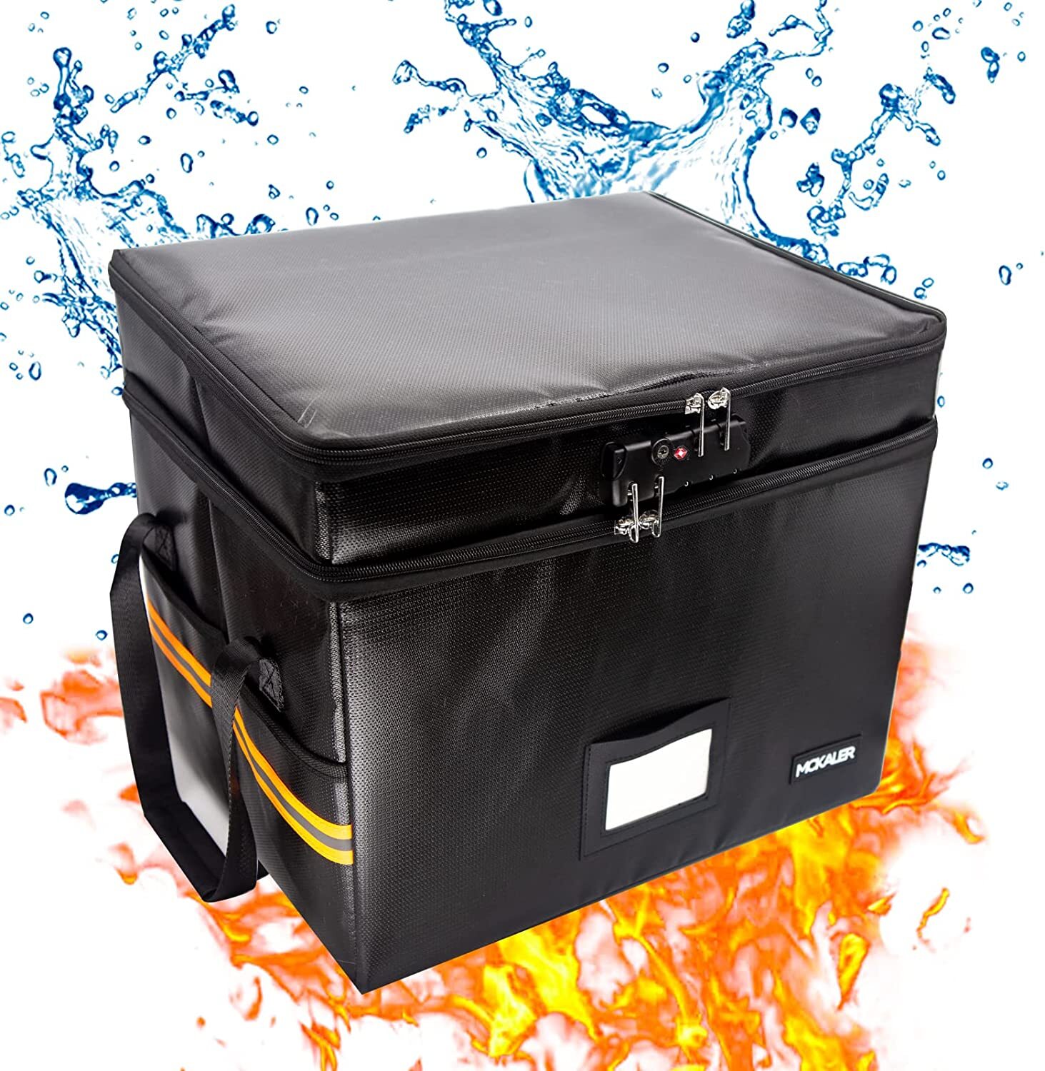 Fireproof Document Safe Box with Lock,Water-resistant Organizer Storage Portable