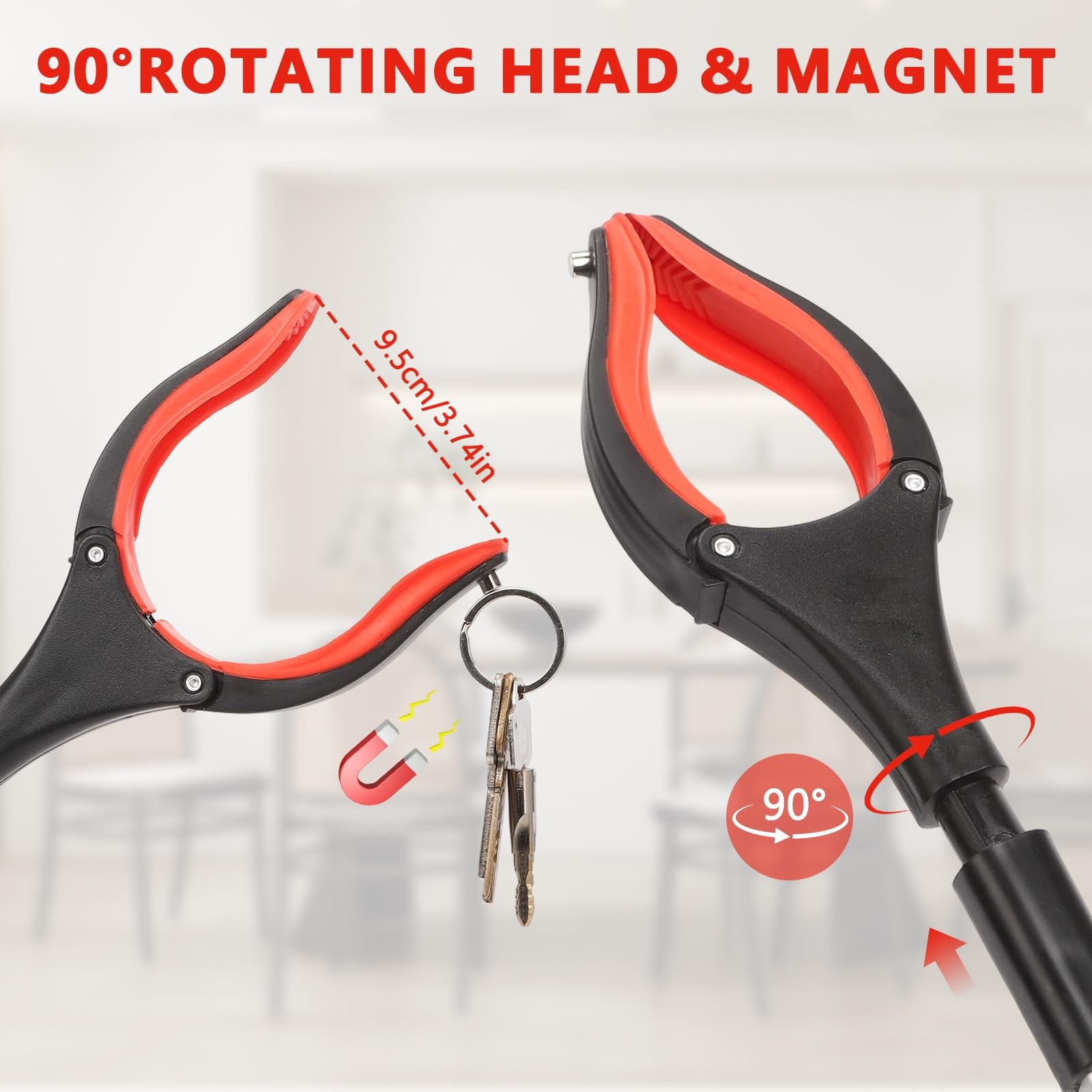 2 Pack Grabber Reacher Tool, 31” Foldable Pickup Tool for Seniors