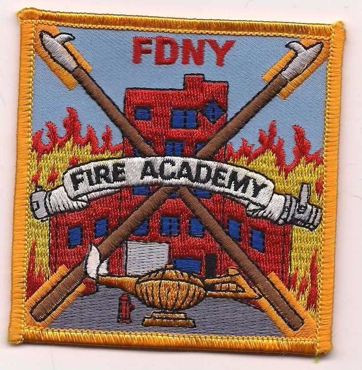 New York City FDNY Fire Academy old style, NY (3.25" x 3.25" size) fire patch
