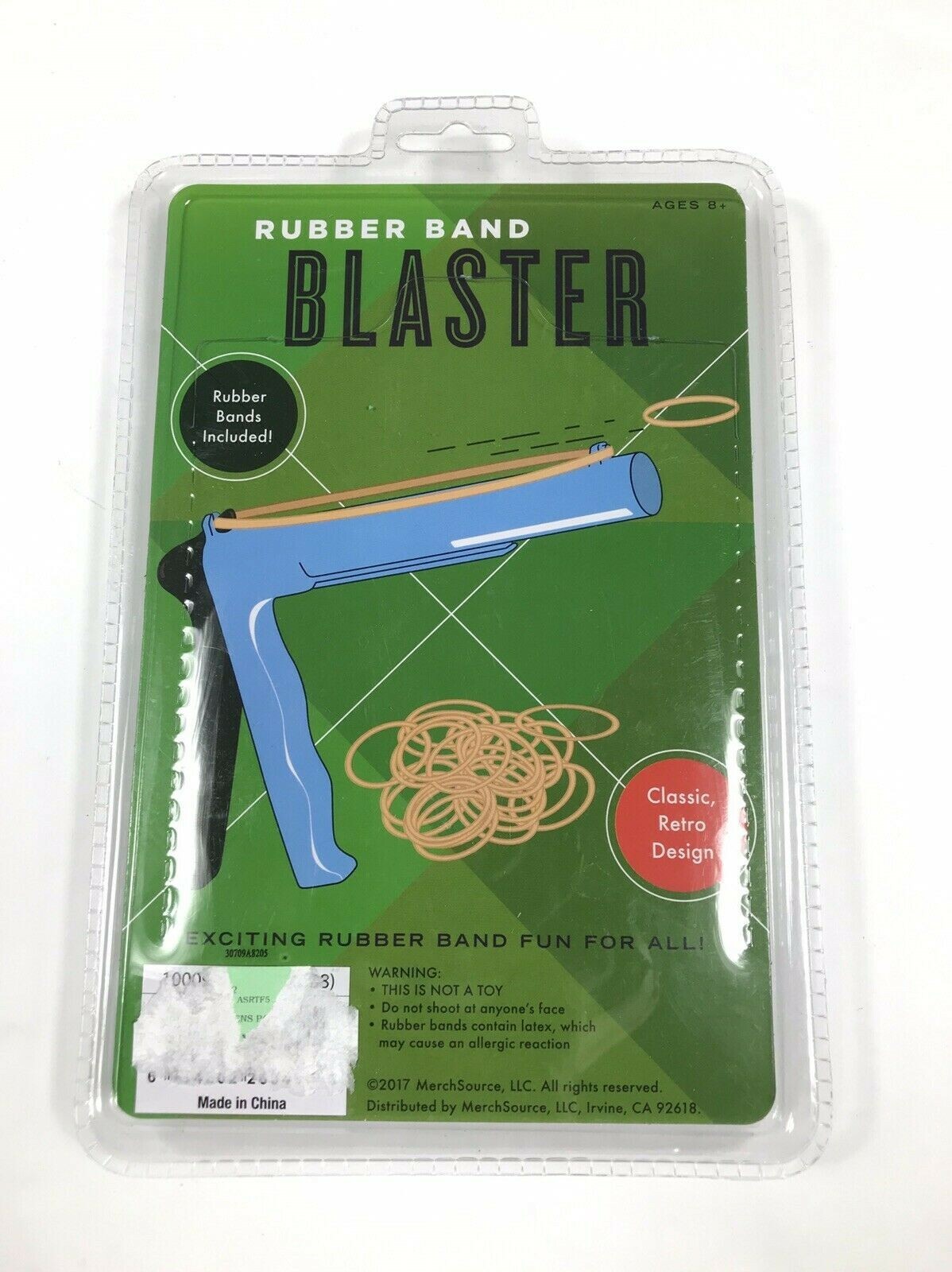 Rubber Band Blaster Game - Classic Retro Design - New Rubber Bands Included 