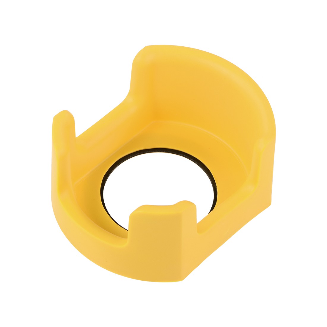 42mm Plastic Push Switch Button Protective Cover Circle Yellow 1pcs