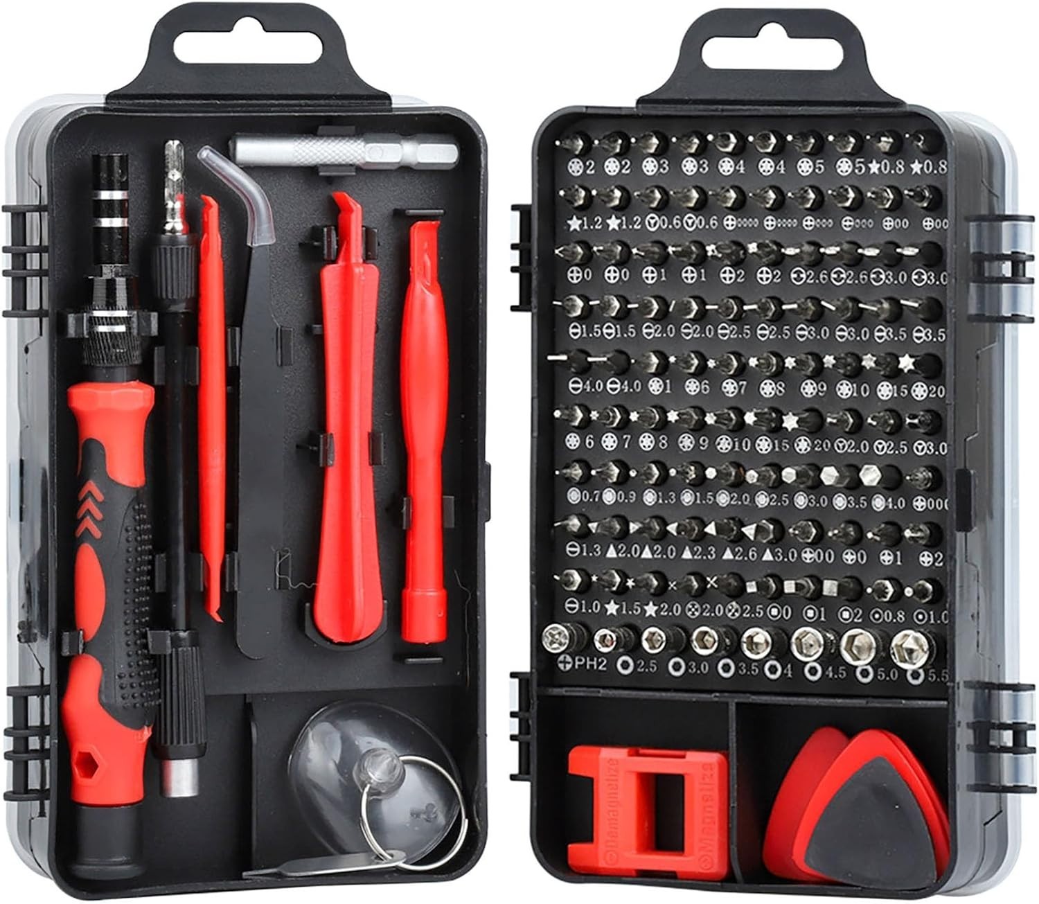 Juego de destornilladores de precisión, 115 en 1, electrónicos, magnéticos