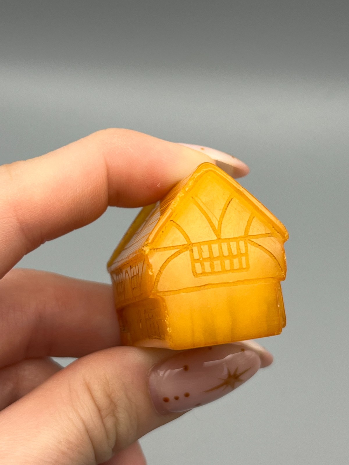 Vintage Butterscotch Amber House Figure