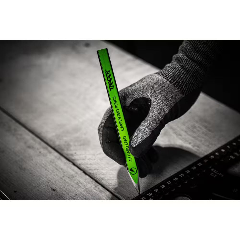 4H Carpenters Pencils (12-Piece) with Sharpener