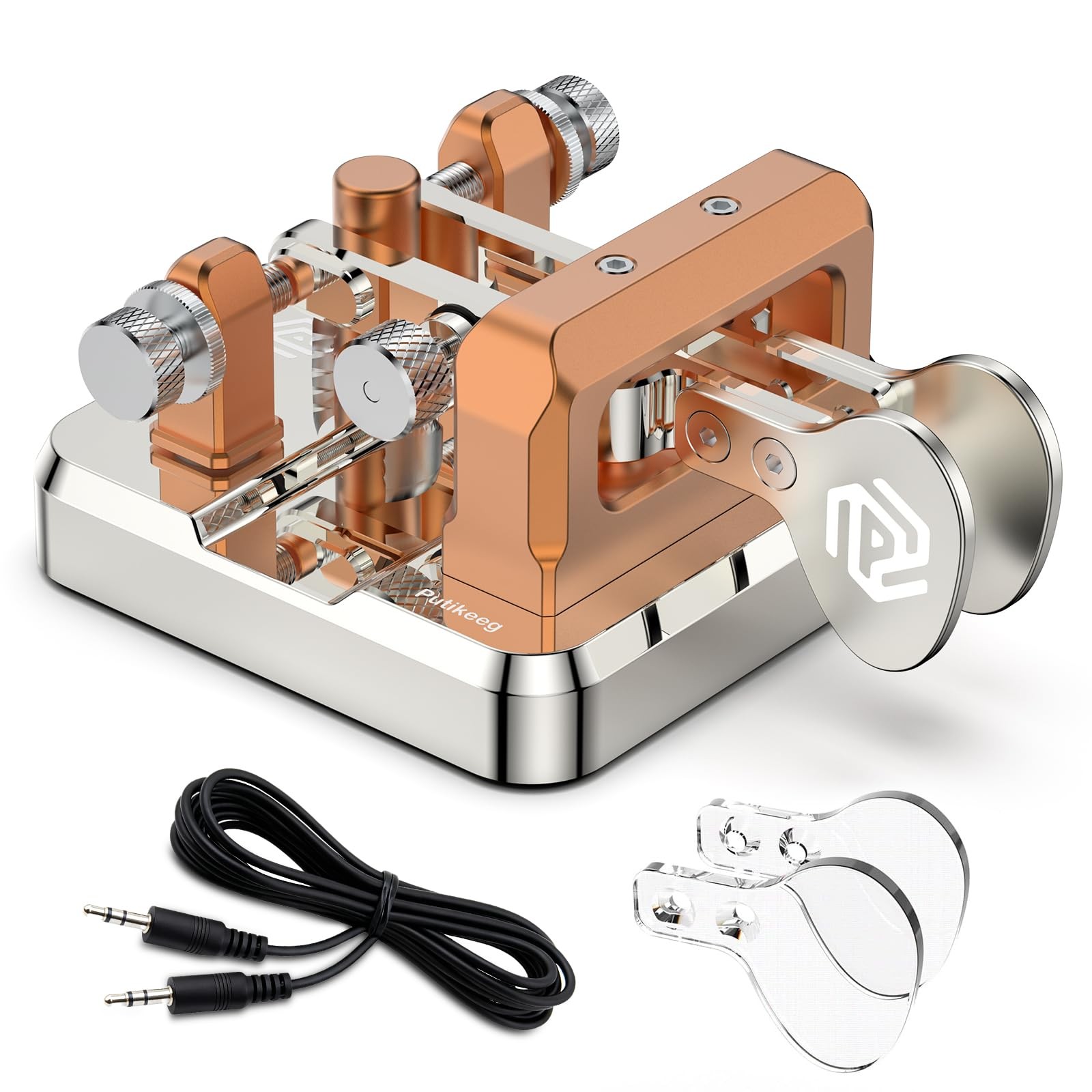 CW Key Morse Code Key Morse Telegraph Key Morse Code Key Aluminum Alloy CW Mo...