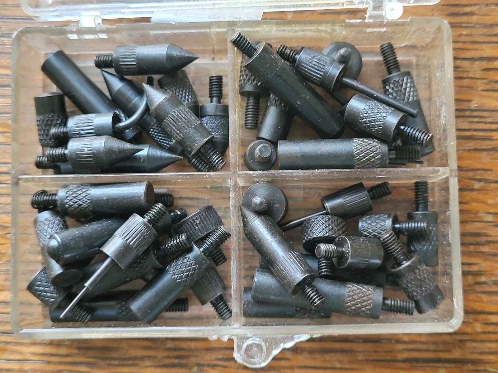 (45) Misc. Indicator Points Contact Tips Adaptors Unbranded Machinist Tools