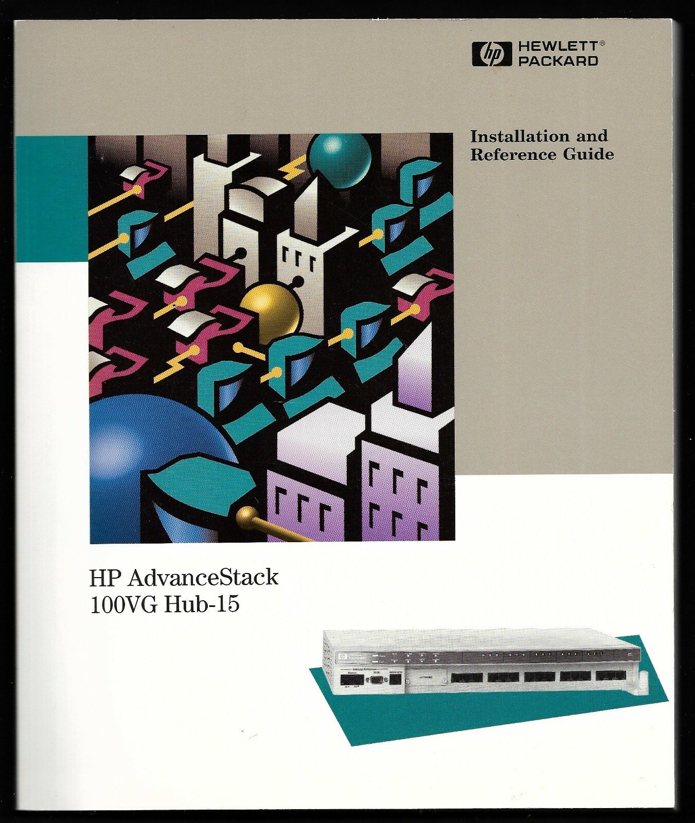 Installation and Reference Guide HP AdvanceStack 100VG Hub-15 #J2410-90001