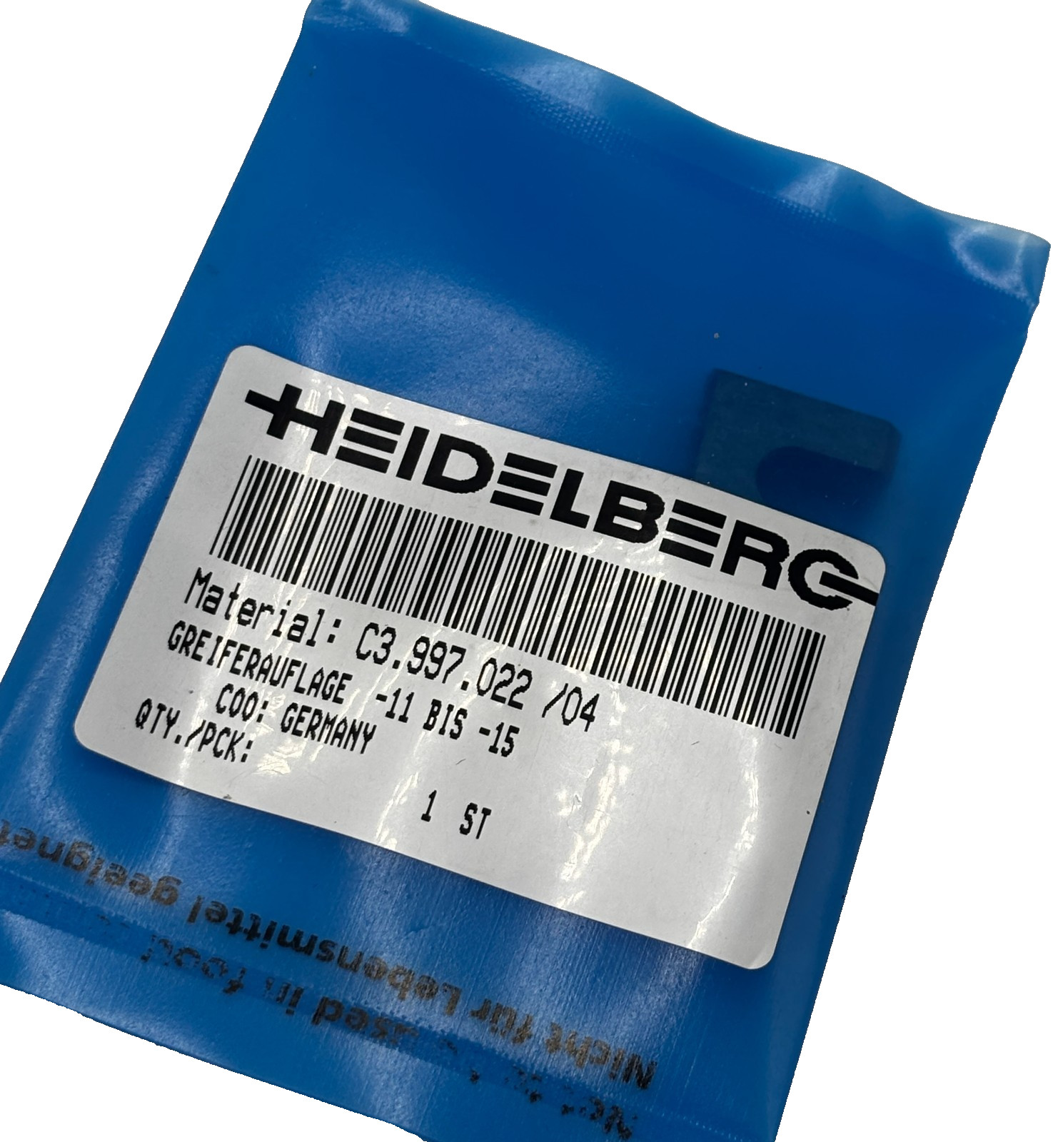 HEIDELBERG C3.997.022/04 GREIFERAUFLAGE C3997022/04 -11 BIS -15 NEW 🎯