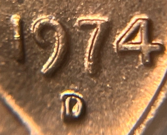 1974 D/D Penny Errors DDO D Over D & Missing Lincoln’s Neck Uncirculated
