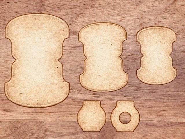 Round tab - Whale Tail cutting dies (set of 5)