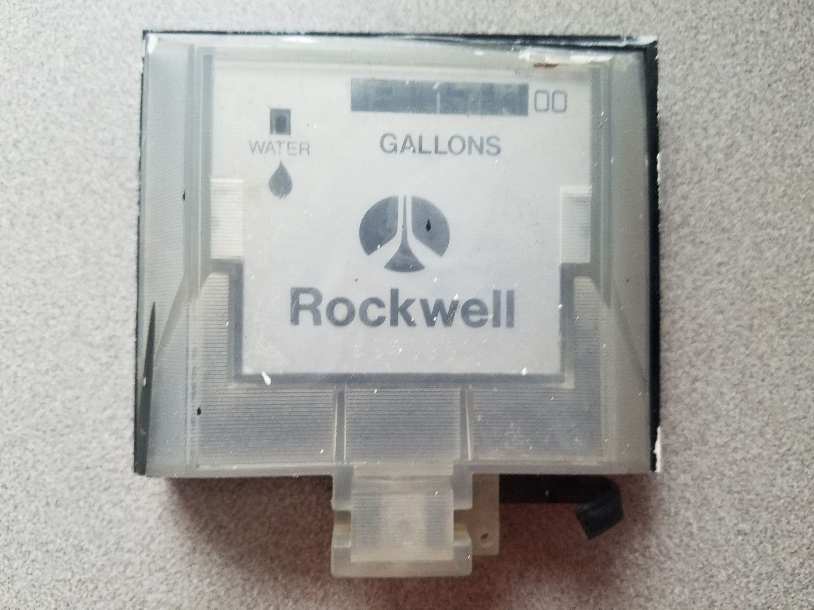 Rockwell Water Gallon Water Flow Meter, Square Plastic UNTESTED PARTS OR REPAIR