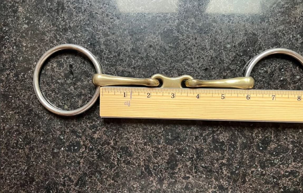 French link loose ring snaffle bit  5.75"