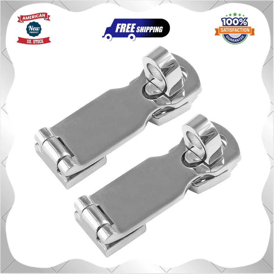 3 Inch Marine Grade 316 Stainless Steel Swivel Door Hasp Heavy Duty 2Pcs Set