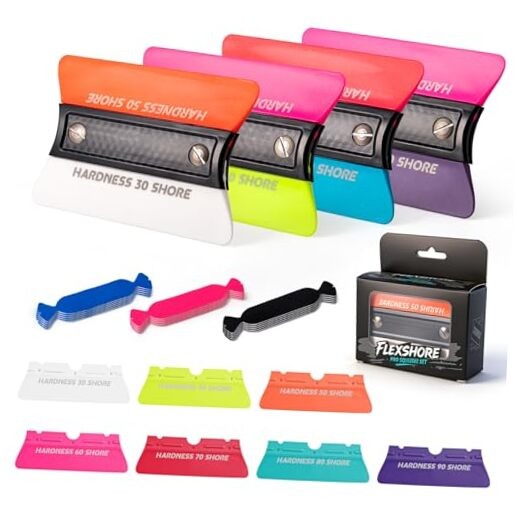 4-Pack Magnetic Vinyl Wrap Squeegee Kit, 7 Hardness Squeegee for Vinyl